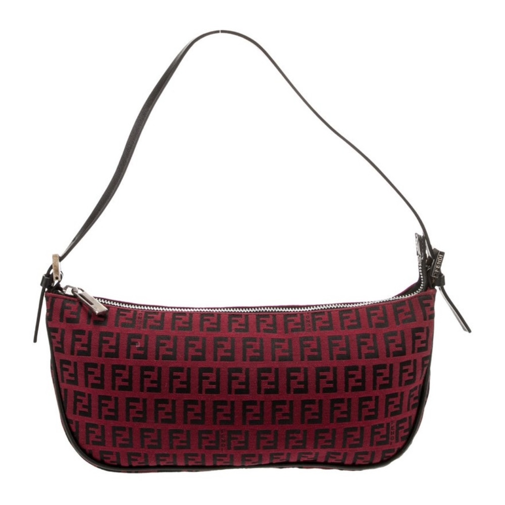 Great condition - FENDi zucchino pouchette (red and black)